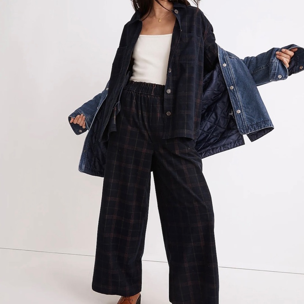 Madewell Corduroy Kentwood oversized shirt- Jacket in plaid